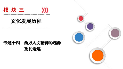 专题14 西方人文精神的起源及其发展 人民版高考历史总复习 专题复习PPT课件