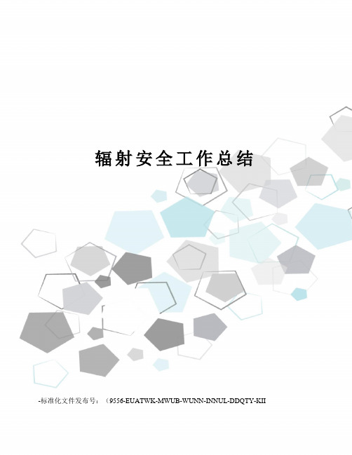 辐射安全工作总结