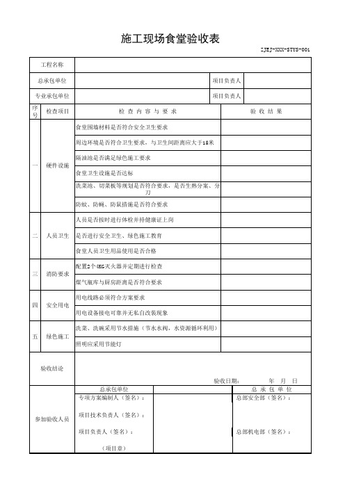 食堂验收