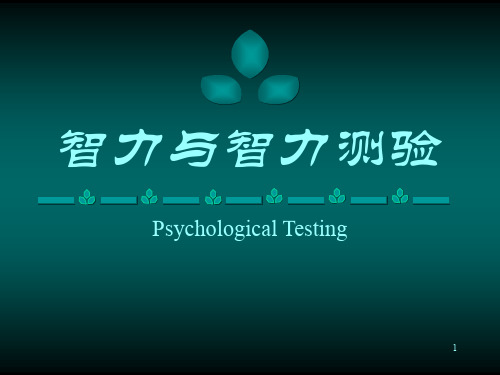 智力测试PPT演示课件