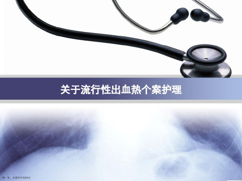 流行性出血热个案护理课件