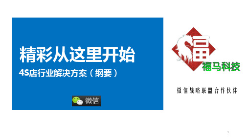 汽车4S店微信微营销解决方案微福通PPT课件