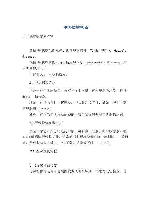 甲状腺功能检查