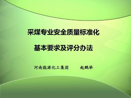 采煤专业安全质量标准化标准