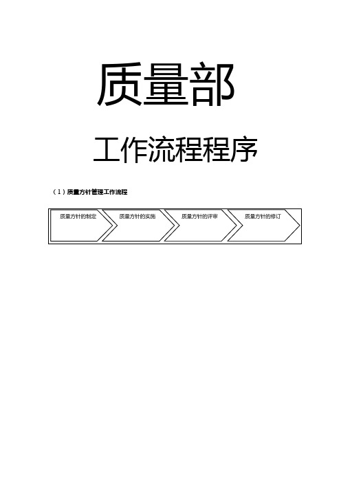 质量管理工作手册