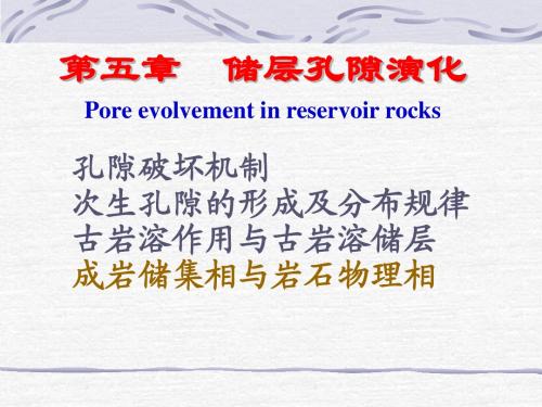 储层孔隙演化(一) 孔隙破坏机制