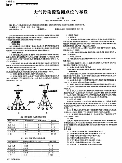 大气污染源监测点位的布设