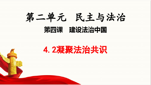 九上道德与法治4.2凝聚法治共识