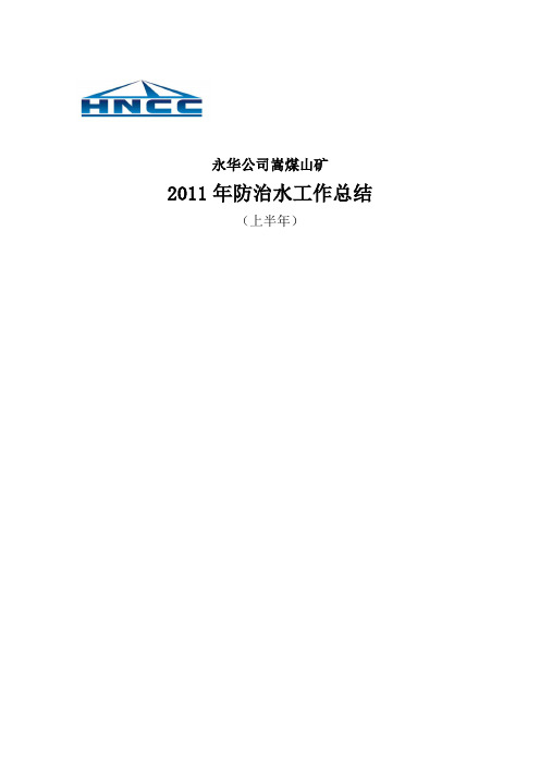 2011年防治水工作总结(上半年)