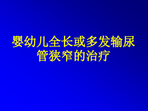 婴幼儿长段输尿管狭窄的治疗 PPT课件