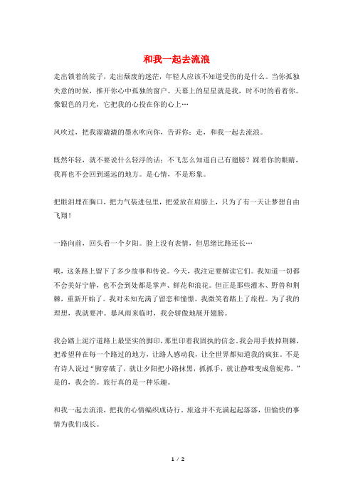 和我一起去流浪