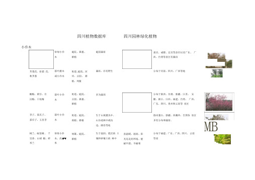 四川植物配置大全