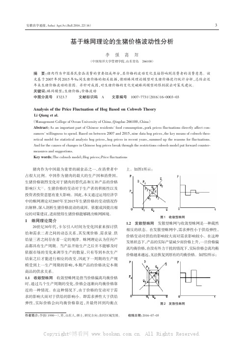 基于蛛网理论的生猪价格波动性分析