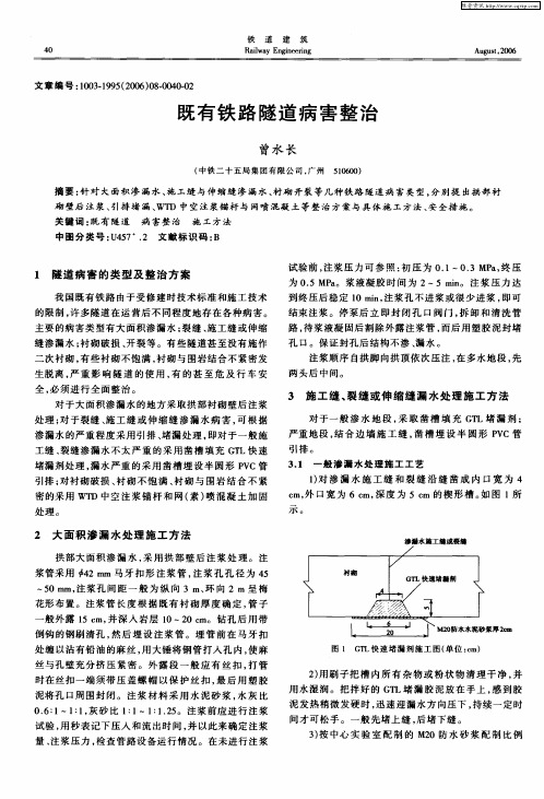 既有铁路隧道病害整治