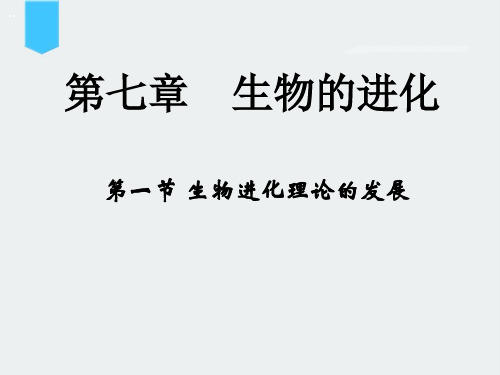 高中生物必修二第七章《现代生物进化理论》PPT课件