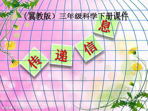 (三下)科学PPT课件17传递信息 冀教版 (11张)