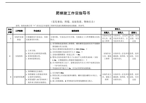 爬模施工作业指导书
