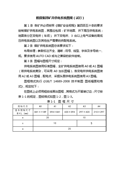 矿井供电系统图规范标准