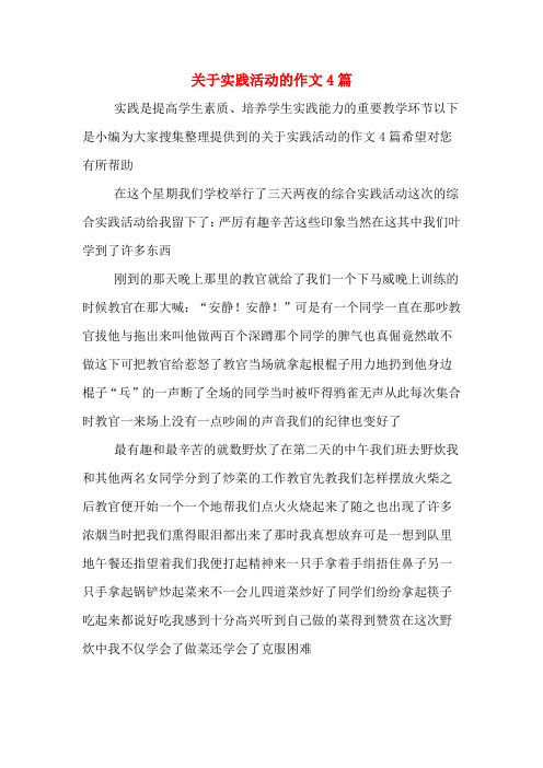 关于实践活动的作文4篇