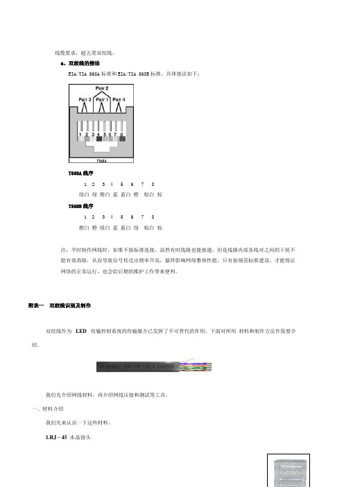 超五类网线压法
