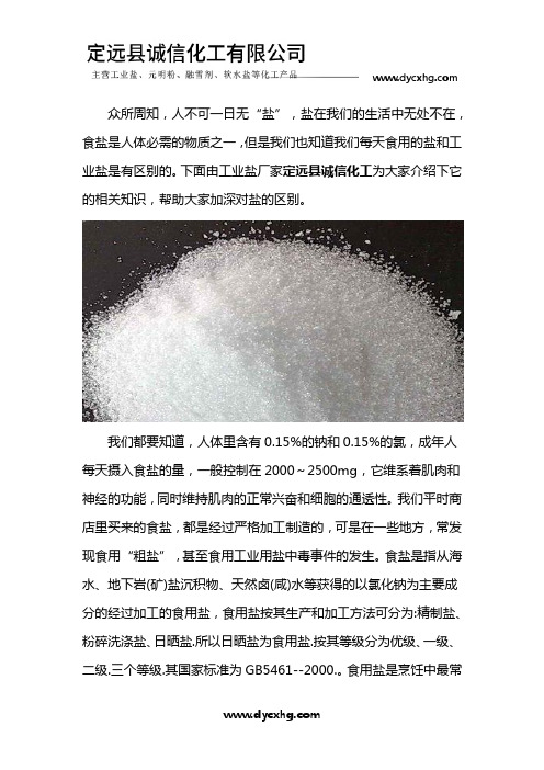 工业盐厂家