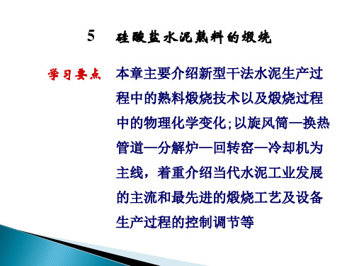 硅酸盐水泥熟料的煅烧 