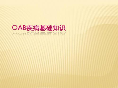 OAB疾病知识PPT课件