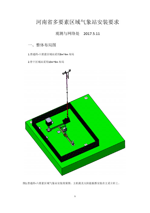河南省多要素气象观测站安装示意图及说明(华云布局图)