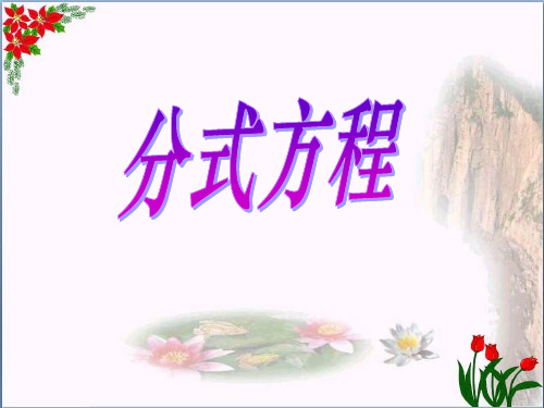 《分式方程》分式2精品 课件 