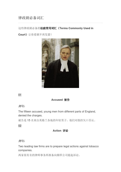律政剧必备词汇