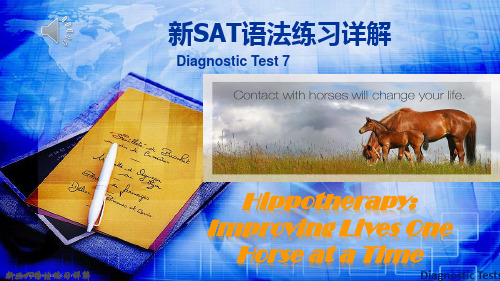 新SAT语法练习详解(Diagnostic Test 7)