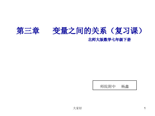 北师大版数学七年级下册第三章复习课