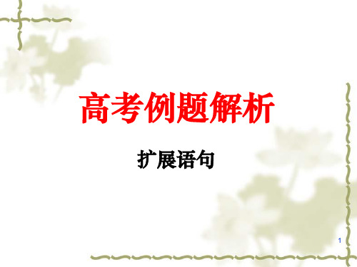 (定稿)扩展语句 压缩语段96张课件