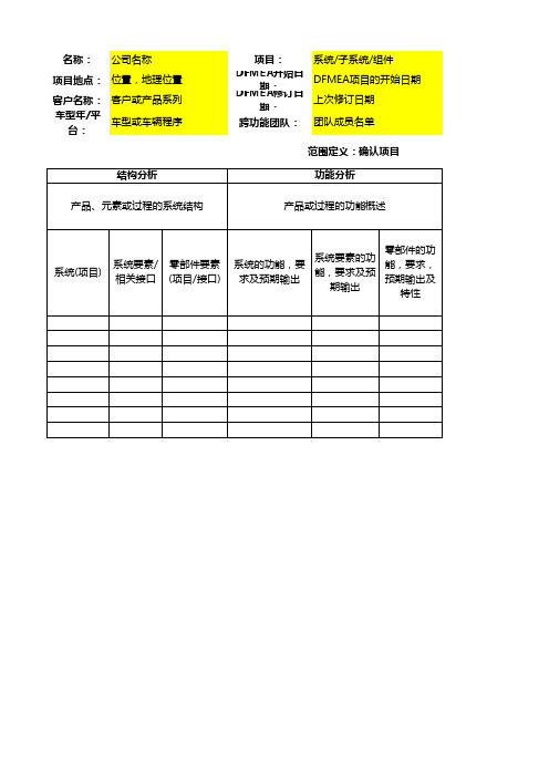 DFMEA表单_新版本 2020.08.05