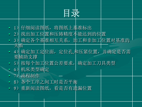 铝合金压铸件机加工工艺流程制作ppt课件