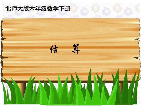 北师大六年级数学下册《估算》课件