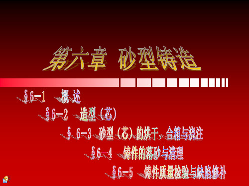 第六章 砂型铸造工艺