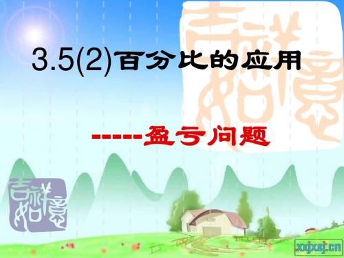 3.5(2)百分比的应用 盈利问题