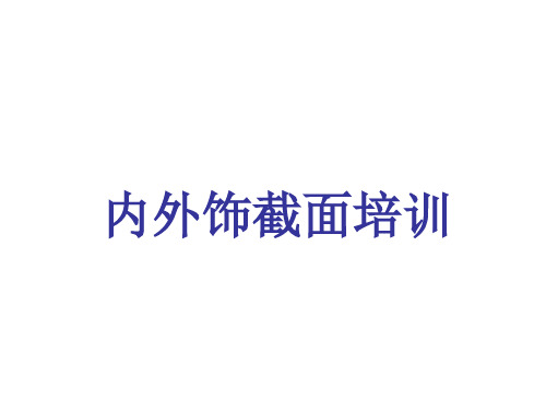 汽车内外饰截面培训