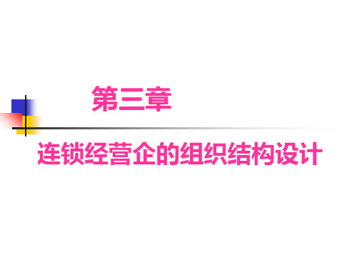 连锁经营企的组织结构设计方案.ppt