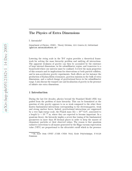 The Physics of Extra Dimensions