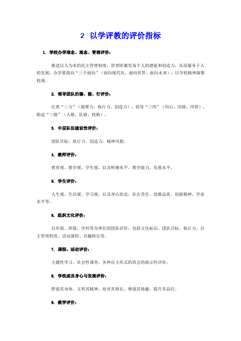 《中国教师报》暑期特刊：2 以学评教的评价指标