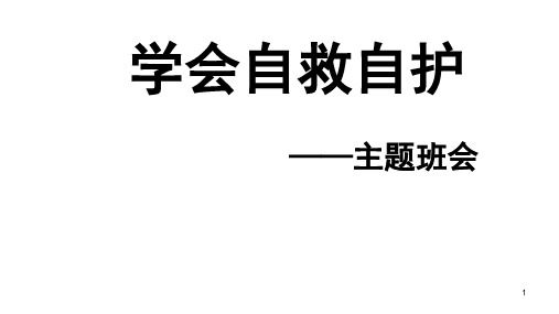 学会自救自护(课件)-小学生主题班会