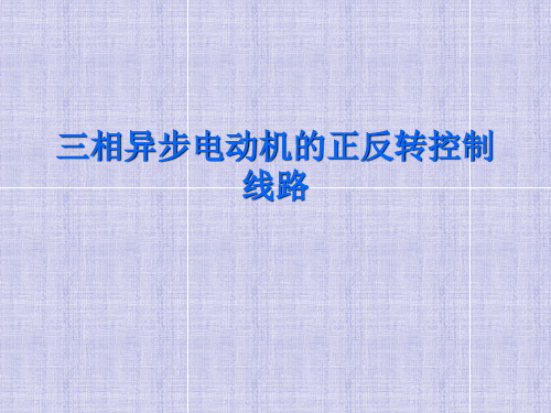 三相异步电动机的正反转控制线路