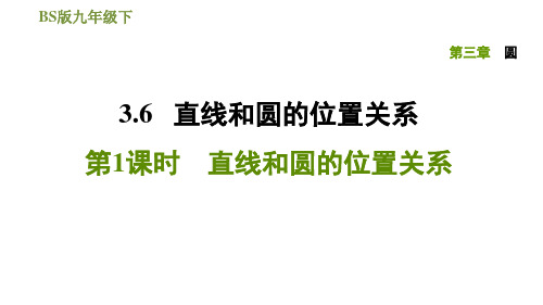 北师大版九年级下册数学习题课件3.6.1直线和圆的位置关系