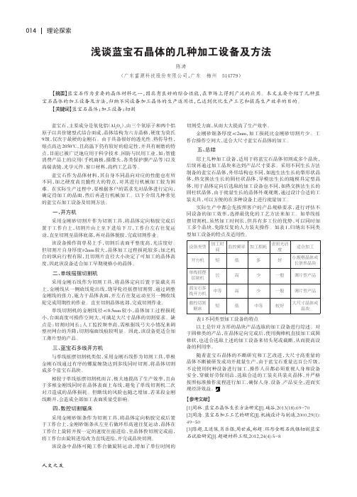 浅谈蓝宝石晶体的几种加工设备及方法