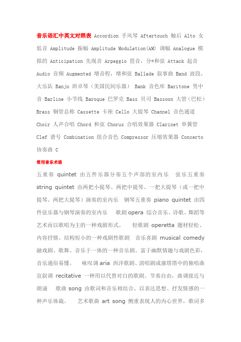 古典音乐分类汇总及常用音乐术语