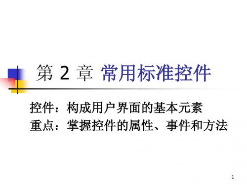 VB常用标准控件