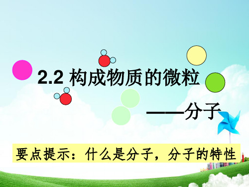 2.2 构成物质的微粒--分子