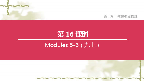 浙江专版2020中考英语复习方案第一篇教材考点梳理第16课时Modules5_6九上